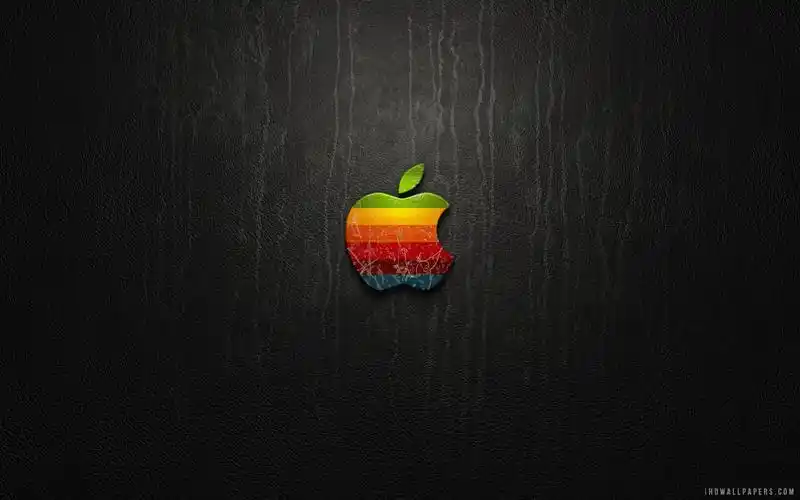 苹果商标黑暗的墙纸高清原图查看