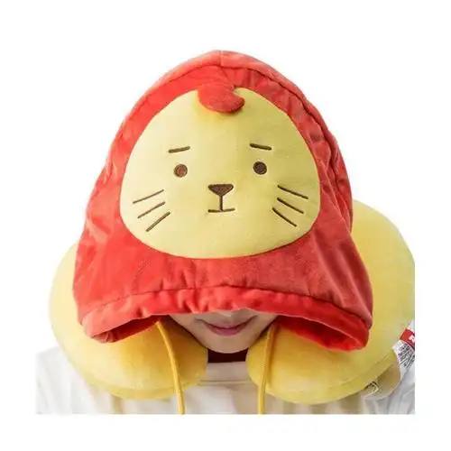 roy6王源颈枕可爱卡通连帽颈枕午休u型枕办公室劳迪