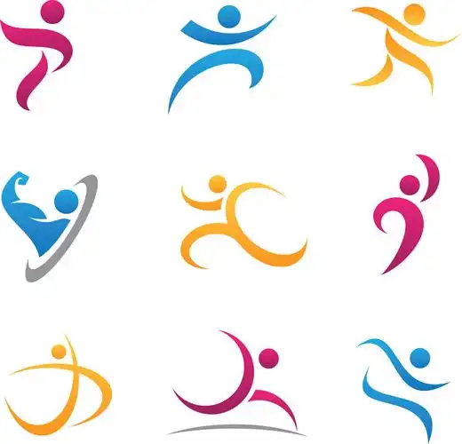 健身标志,体育运动标志,健身图标,标志小人,体育运动项目,行业标志