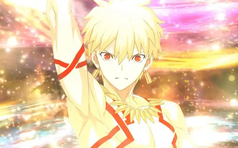 fgo金闪闪全新战斗模组和宝具动画这个正脸宝具太霸气了