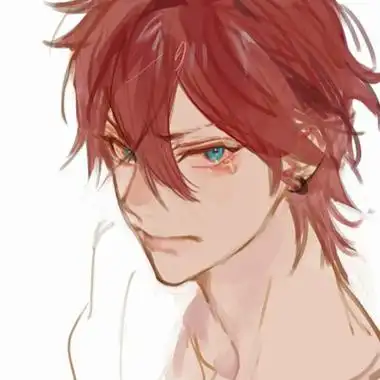 手绘动漫卡通红发男生头像图片 二次元超酷帅气动漫男头高清合集_男生