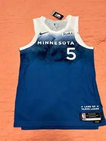 森林狼爱德华兹城市版au球衣,全新带吊牌44m码,顺丰包邮