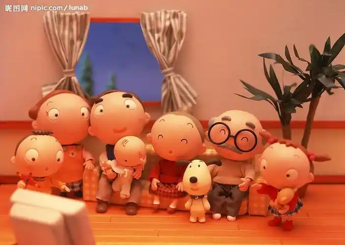 卡通全家福预览图 点击看大图