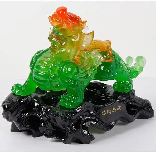 招财辟邪貔貅摆件 厂家直销树脂仿玉仿木工艺品 商务送礼结婚礼物