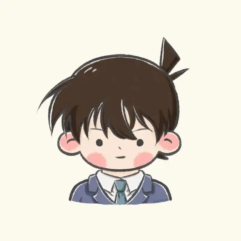 【名侦探柯南|q版小头像|第一弹】 第一期的人物: 柯南,新一,小兰