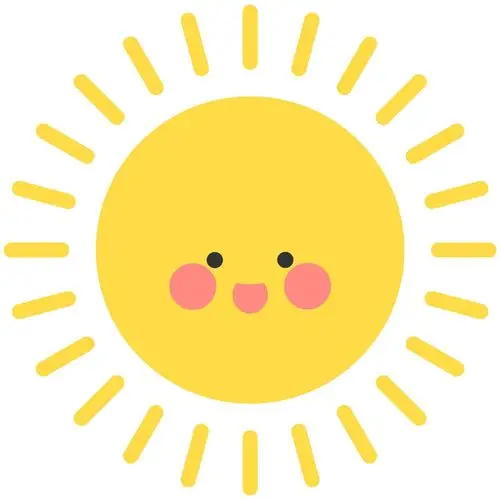 黄色可爱卡通太阳图片