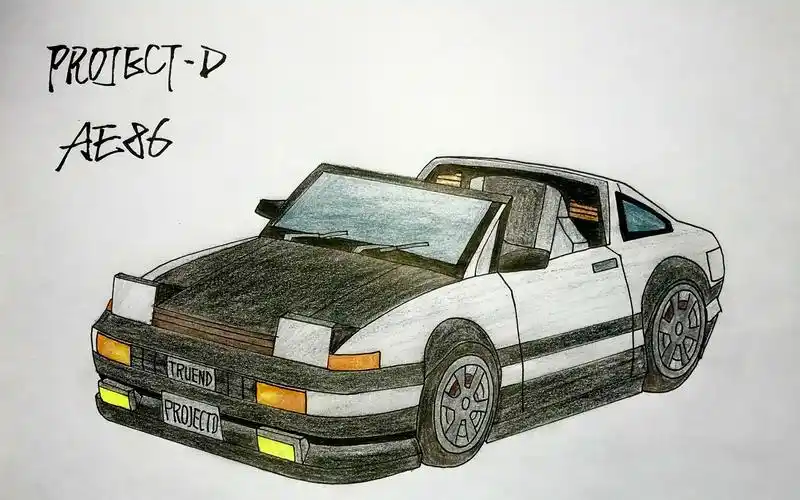 穿梭老哥:手绘ae86 情怀无价