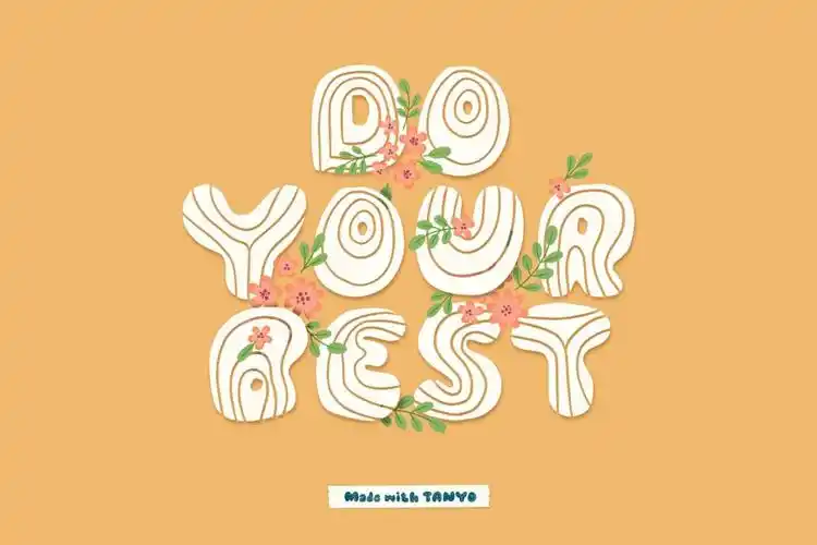 可爱卡通标题标志徽标logo设计装饰性英文字体 tanyo typeface