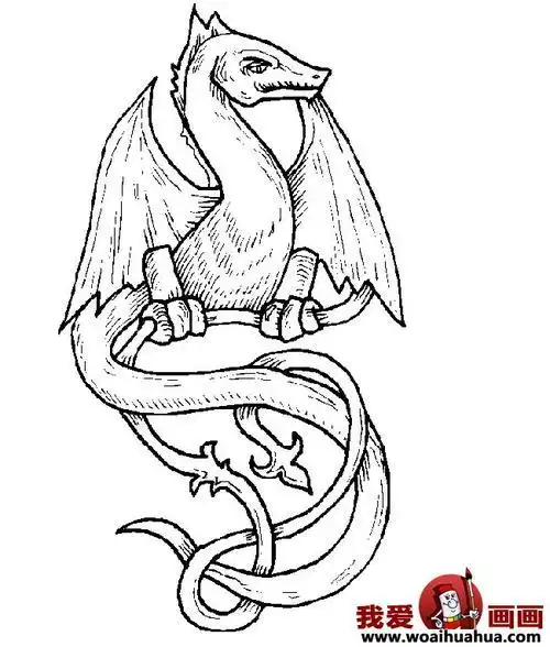 森林龙的简笔画大图