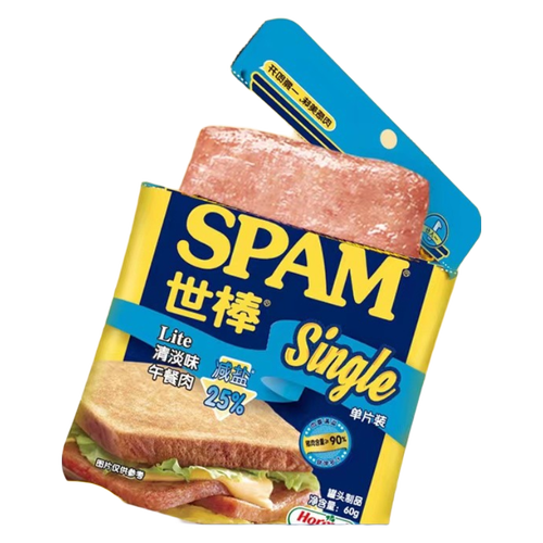 拍3件世棒spam单片午餐肉60g5包火腿罐头手抓饼火锅烧烤麻辣烫烤肉