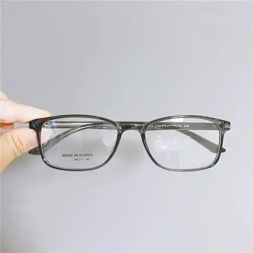 韩国超轻tr90近视眼镜框男女款圆脸方框灰色全框眼睛架复古潮中框