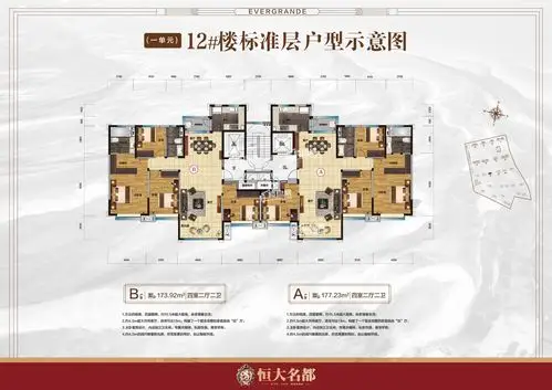 恒大名都12#户型图