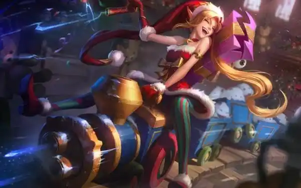 【lol皮肤预览】圣诞捣蛋鬼-金克丝