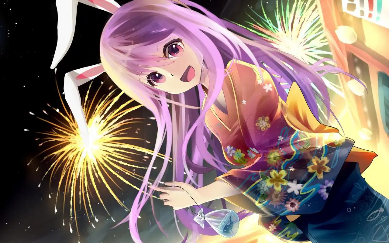 动漫美女壁纸之可爱的长发美女高清大图预览1920x1200_卡通动漫下载