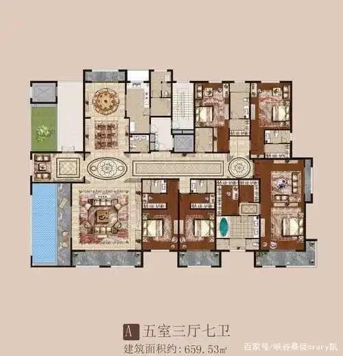 600多平方大平层户型你觉得怎么样