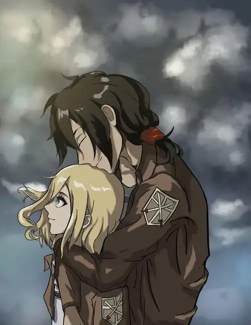 进击的巨人 尤弥尔和希斯特里亚插画图片壁纸