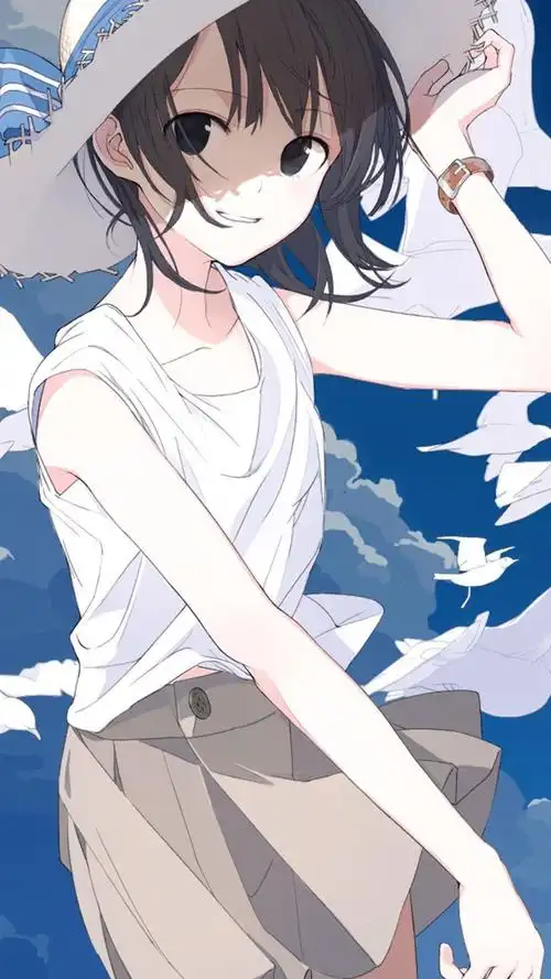 清新性感动漫美女手机壁纸