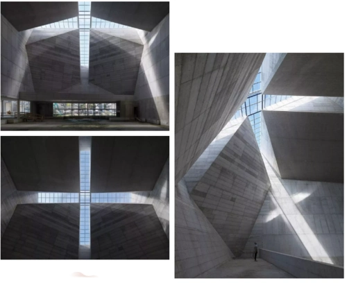 教堂被设计为一个30米高的独立体量,与综合设施在位置上形成偏转,并与