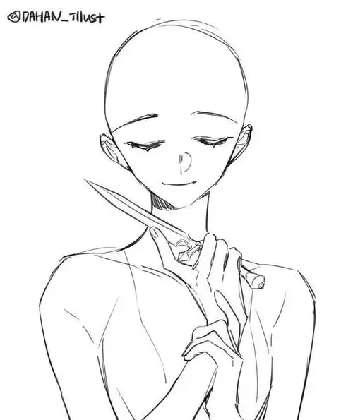 绘画素材超带感的病娇人物参考与甜蜜接吻动态模板来啦