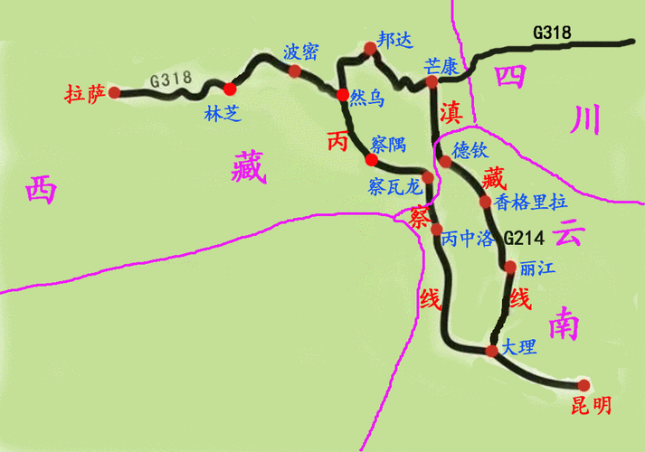 最详细西藏旅游地图进藏八线知名景点羌塘无人区逐一介绍