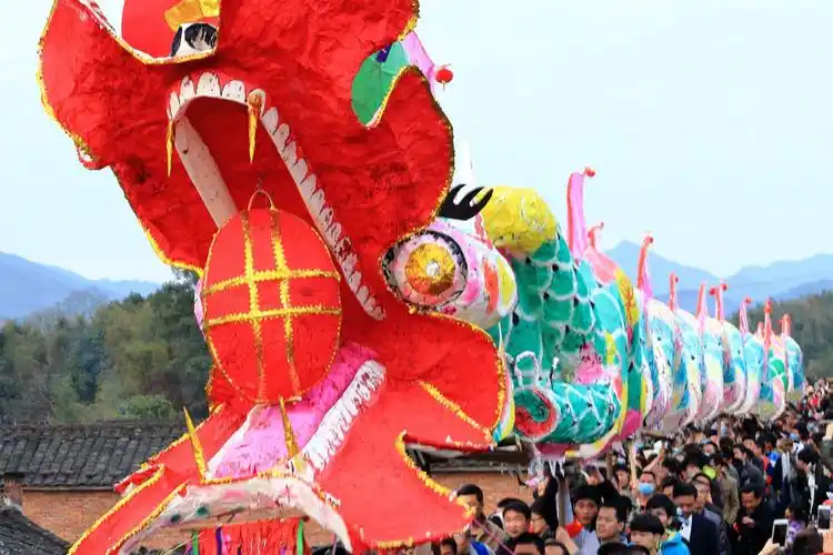 正月十五闹元宵,姑田游大龙