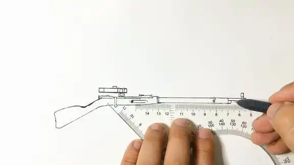 画一款加准镜的莫辛纳甘步枪狙击英雄瓦西里用的第一支枪