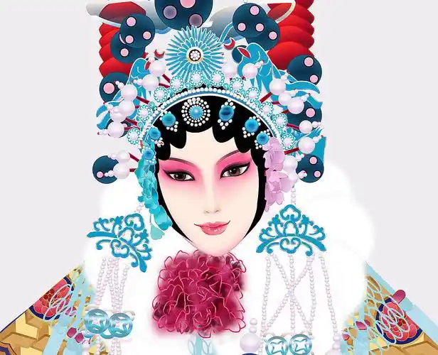 刀马旦 武旦 矢量京剧人物