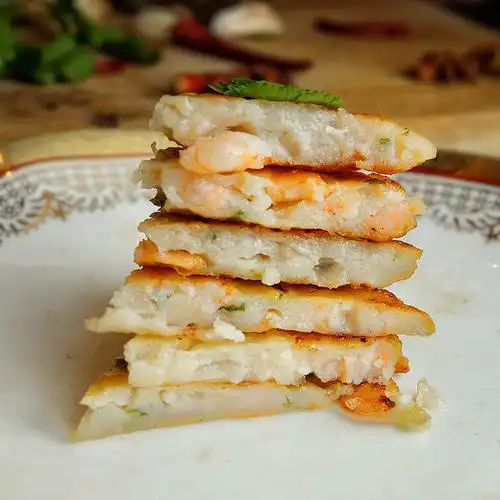 月亮虾饼 鲜虾饼 台湾网红美食福祺月亮虾饼早餐煎饼脆虾饼虾仁饼