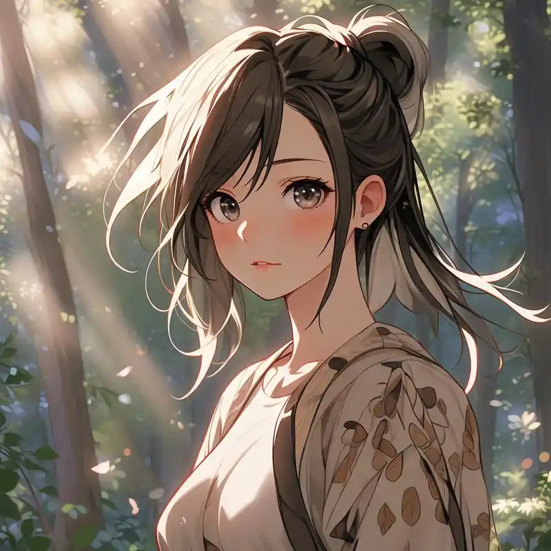 今天给大家带来一组超级美的动漫女生绿色森系头像.