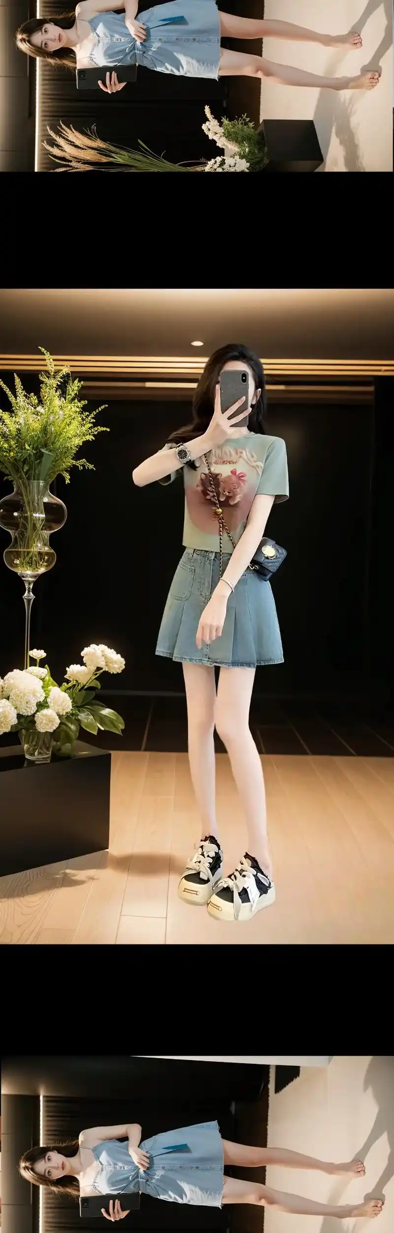 韩版夏日多巴胺女装,减龄潮搭短袖短裙裤