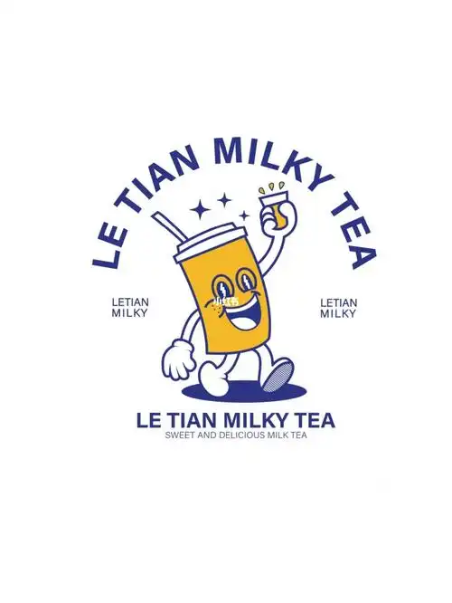 乐天奶茶logo设计