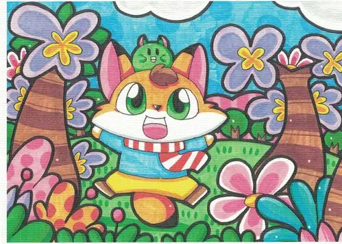 儿童画考级(5级)范画