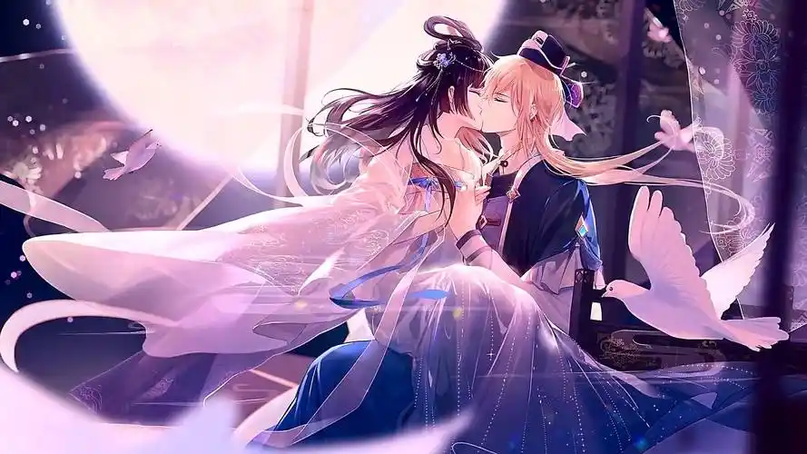 绘旅人路辰梦女古风向氛围感横插 - 米画师