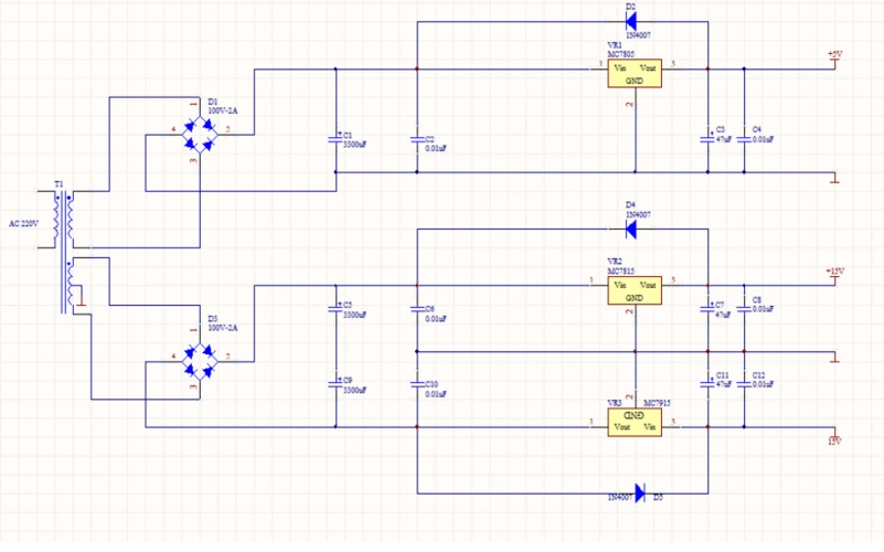 12v稳压电源电路图