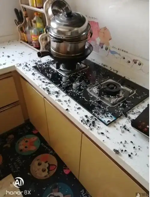 苏泊尔油烟机燃气灶面板炸裂事故频出玻璃杯断裂致小孩二级烧伤
