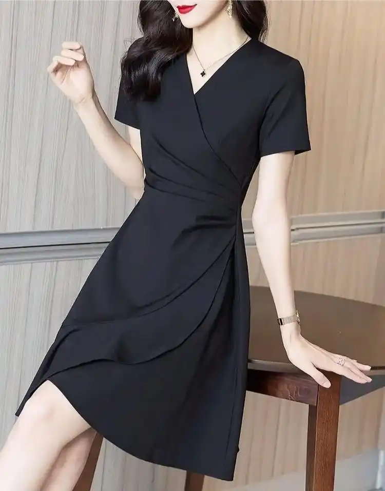 轻奢高档精品原创潮款通勤女装连衣裙中长款