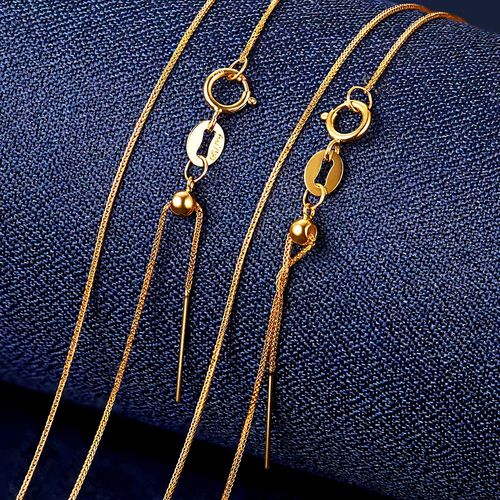 肖邦链18k黄金可调节针式女锁骨项链精致细网红2021新款项链爆款