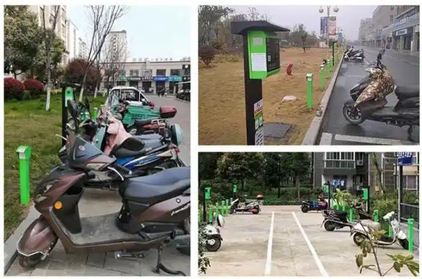 在户外安装二轮电瓶车充电桩,除了主机,插座,线材之外,还有立柱或快速