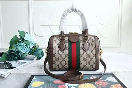 酷奇原单正品迷你波士顿包gucc新款圆筒包包499688