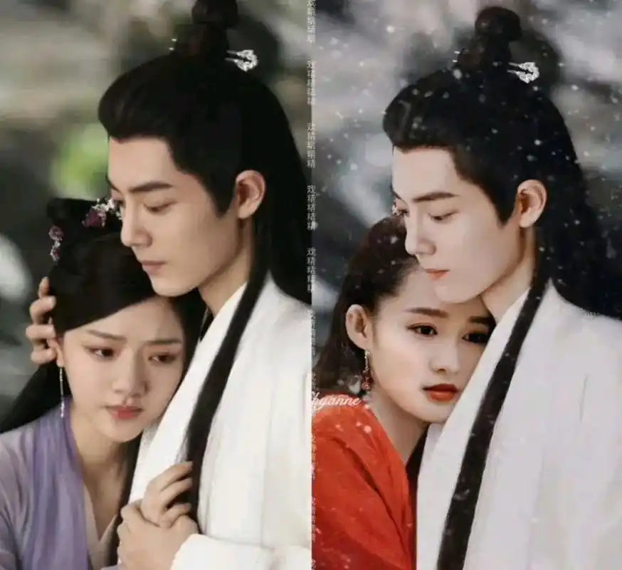 肖战任敏vs肖战李沁 有网友p图后认为李沁与肖战搭戏更自然,而剧中