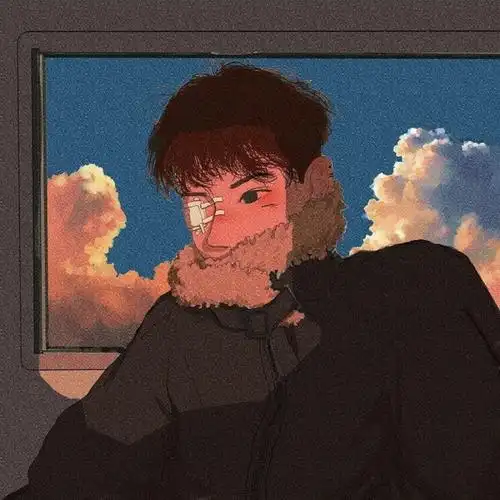 手绘头像男头旧漫风