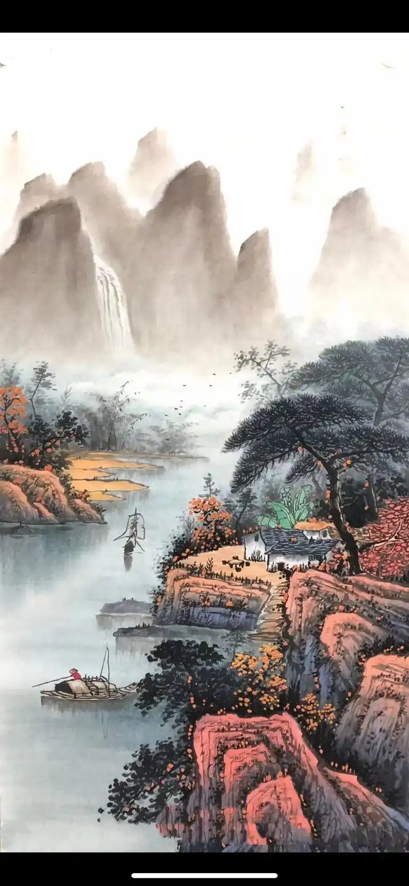 小写意风景山水画.