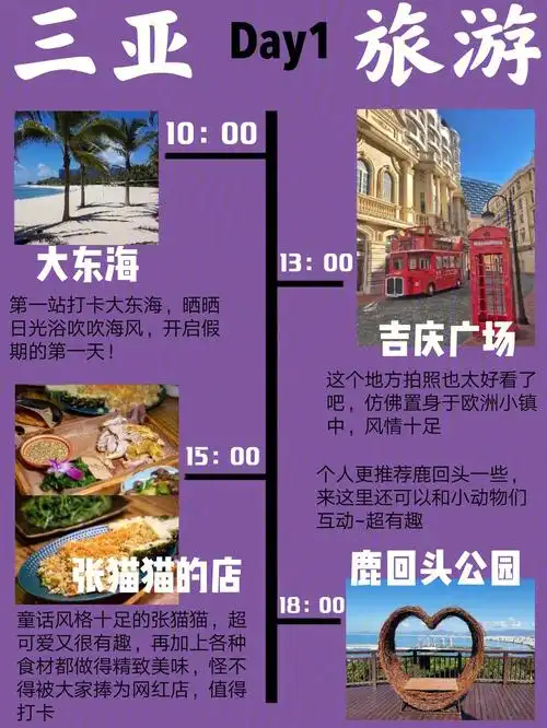 三亚旅游四天路线行程安排图78附美食推荐