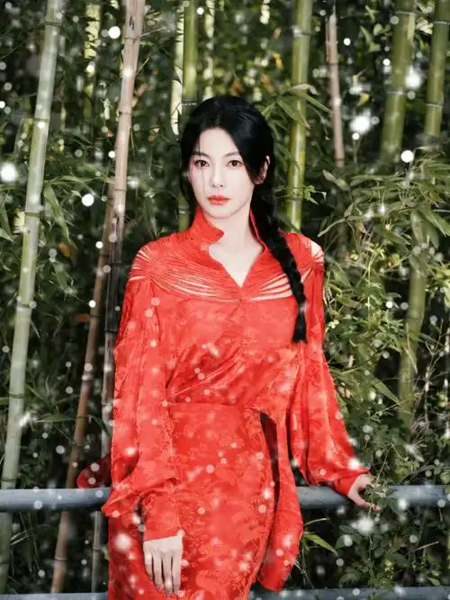 张雨绮新中式雪景写真