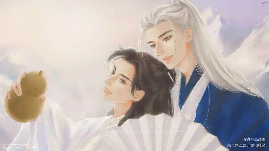 "_山河令浪浪钉温客行周子舒水墨古风厚涂同人绘画作品