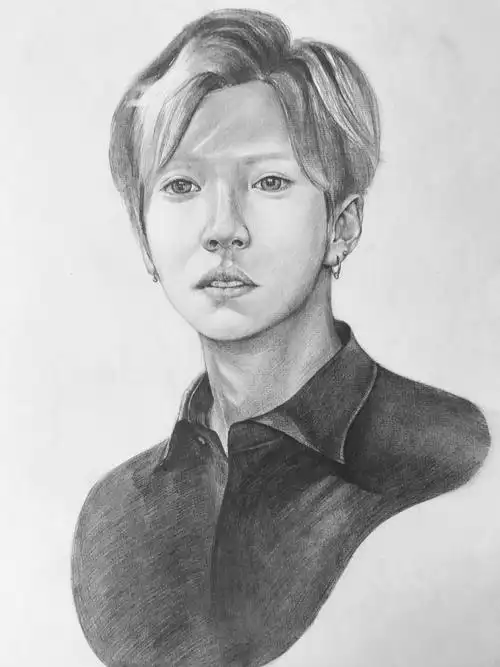 写生照片鹿晗