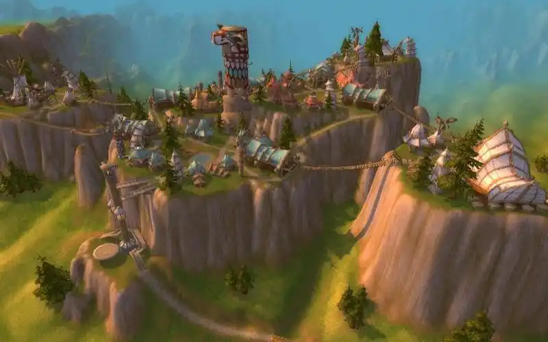 魔兽世界丨雷霆崖风景欣赏_哔哩哔哩 (゜-゜)つロ 干杯~-bilibili