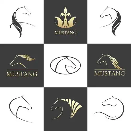 时尚骏马logo设计矢量素材