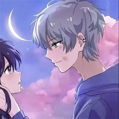 二次元卡通情头高清图片 动漫情头可爱超甜_情侣头像_美头网