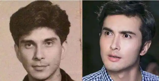 让我们再来采访一下angelababy:"请问高伟光和你爸爸有什么神秘的联系